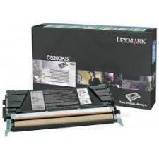 Lexmark C5200KS Black Return Program Original Toner Cartridge (1500 Pages) for Lexmark C520, C530 Series